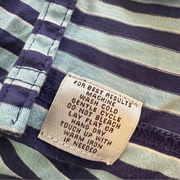 Peter Millar Sky Blue / Navy Striped Short Sleeve Crown Golf Polo Size Large - Picture 6 of 8